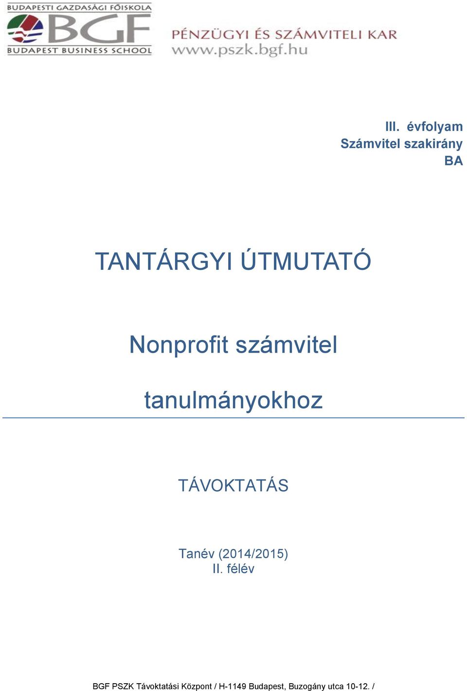 Nonprofit számvitel