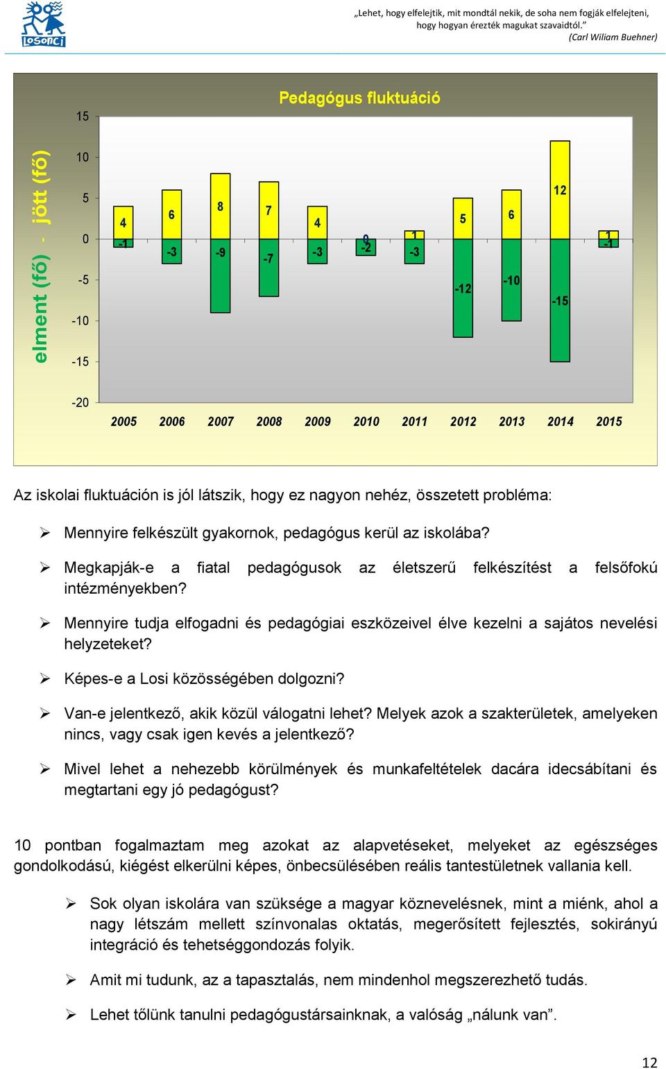 jól látszik, hogy ez nagyon nehéz, összetett probléma: Mennyire felkészült gyakornok, pedagógus kerül az iskolába?