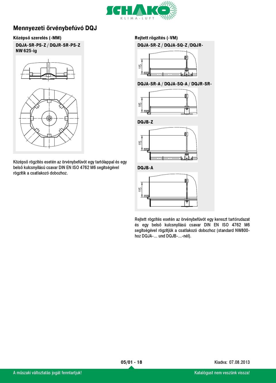 Mennyezeti örvénybefúvó DQJ - PDF Ingyenes letöltés