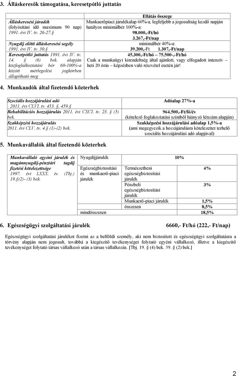 alapján közfoglalkoztatási bér 60-100%-a között mérlegelési jogkörben állapítható meg Ellátás összege Munkaerőpiaci járulékalap 60%-a, legfeljebb a jogosultság kezdő napján hatályos minimálbér