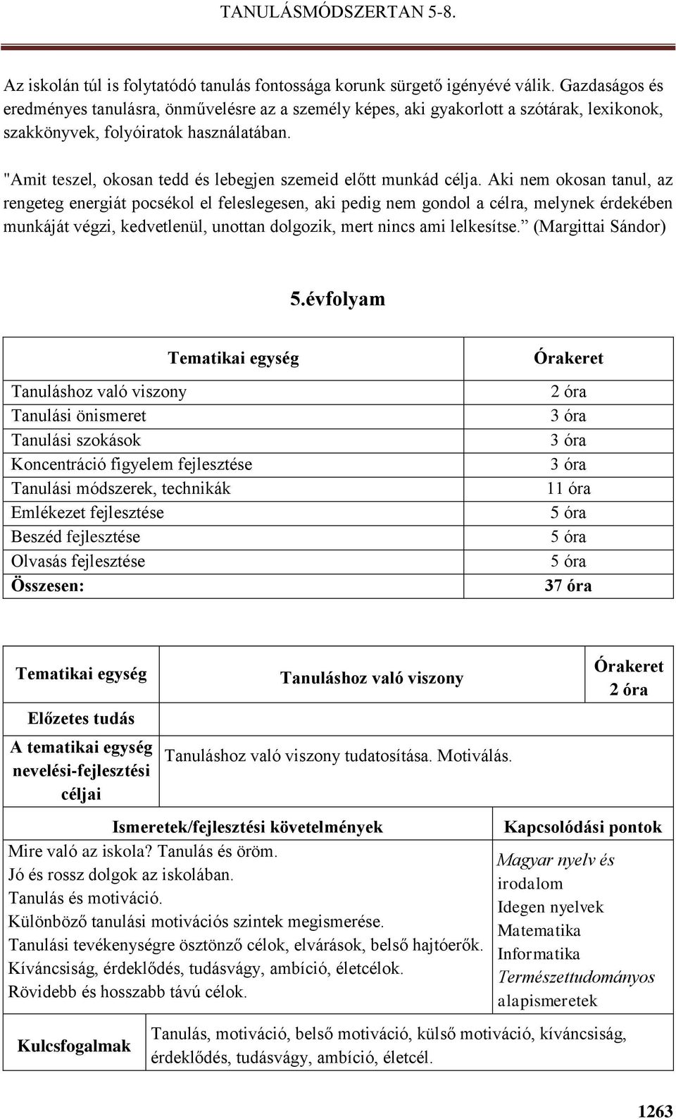 "Amit teszel, okosan tedd és lebegjen szemeid előtt munkád célja.