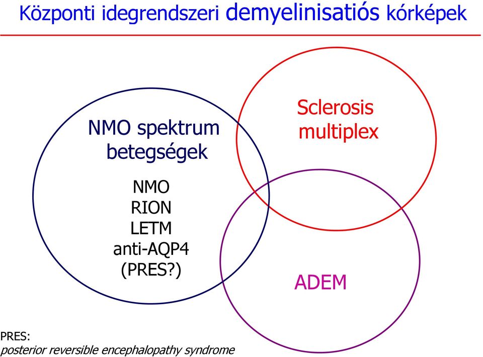 betegségek NMO RION LETM anti-aqp4 (PRES?