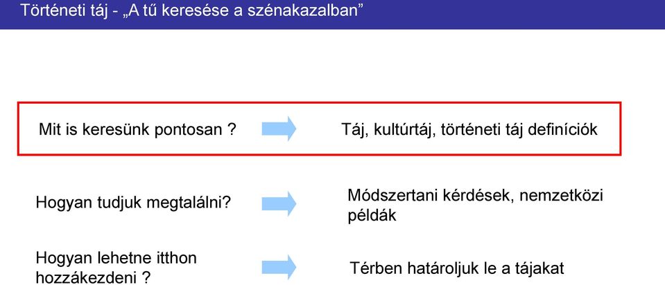 Táj, kultúrtáj, történeti táj definíciók Hogyan tudjuk
