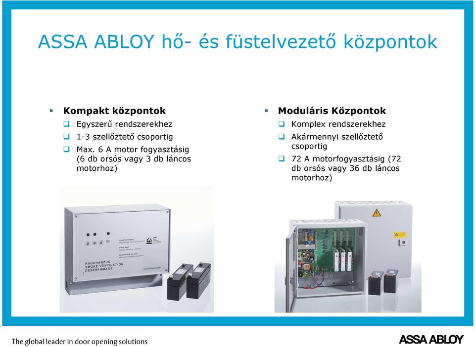 6 A motor fogyasztásig (6 db orsós vagy 3 db láncos motorhoz) Moduláris