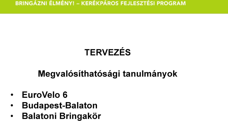 tanulmányok EuroVelo