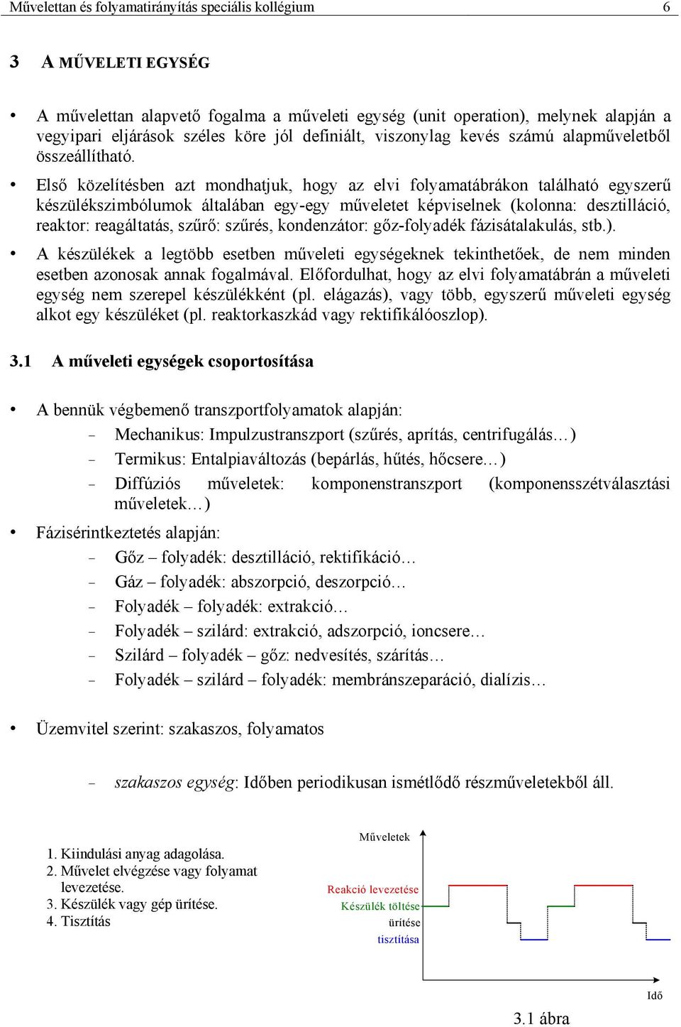 Első közelítésben azt mondhatjuk, hogy az elv folyamatábrákon található egyszerű készülékszmbólumok általában egy-egy műveletet képvselnek (kolonna: desztllácó, reaktor: reagáltatás, szűrő: szűrés,