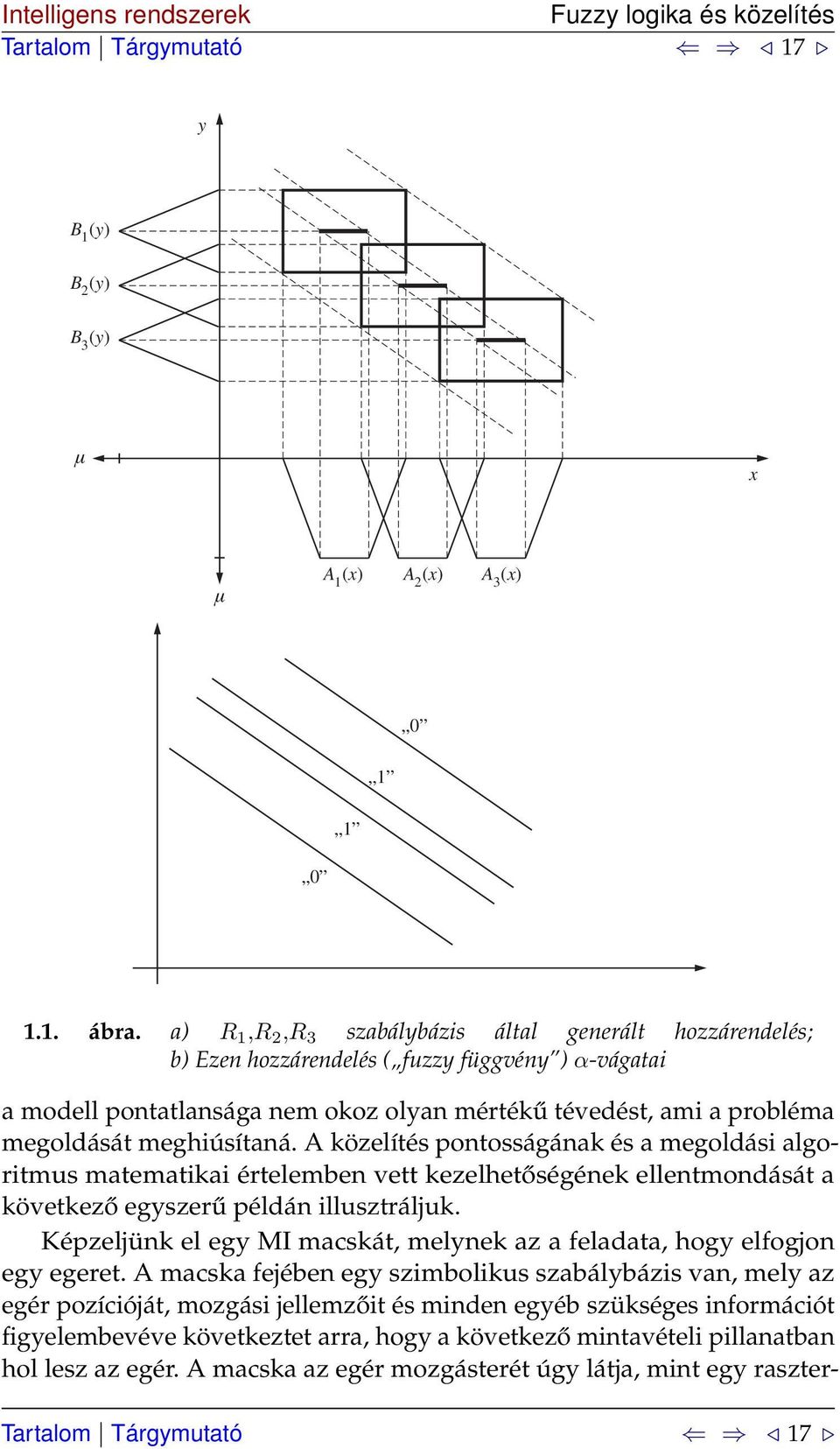meghiúsítaná. A közelítés pontosságának és a megoldási algoritmus matematikai értelemben vett kezelhetőségének ellentmondását a következő egyszerű példán illusztráljuk.