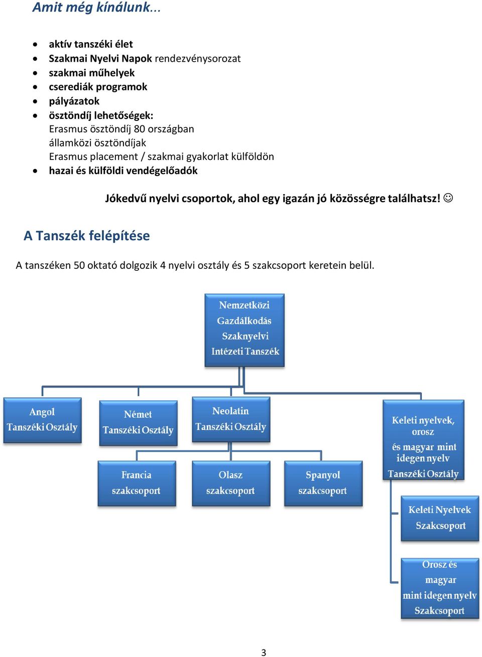 ösztöndíj lehetőségek: Erasmus ösztöndíj 80 országban államközi ösztöndíjak Erasmus placement / szakmai gyakorlat