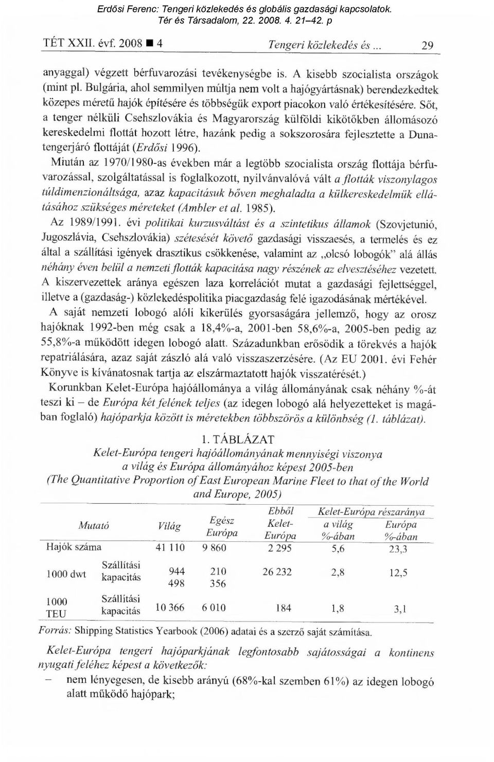 S őt, a tenger nélküli Csehszlovákia és Magyarország külföldi kiköt őkben állomásozó kereskedelmi flottát hozott létre, hazánk pedig a sokszorosára fejlesztette a Dunatengerjáró flottáját (Erdősi