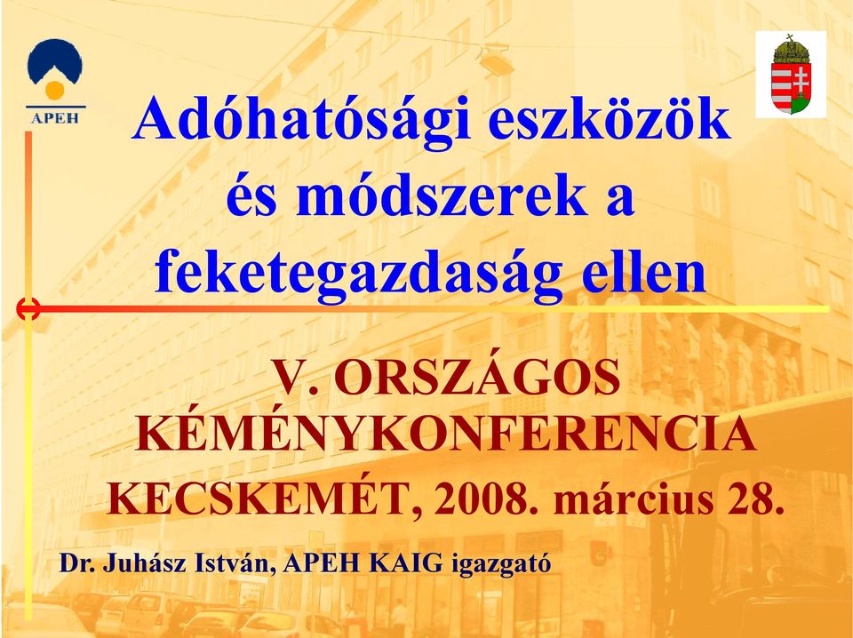 ORSZÁGOS KÉMÉNYKONFERENCIA KECSKEMÉT,