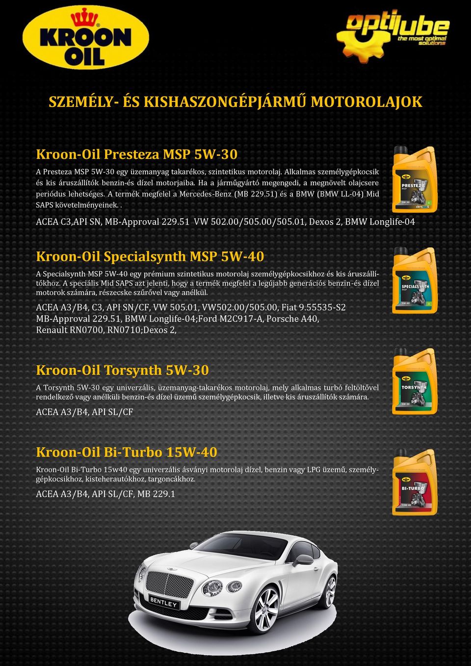 51) es a BMW (BMW LL-04) Mid SAPS követelmenyeinek.. ACEA C3,API SN, MB-Appröval 229.51 VW 502.00/505.