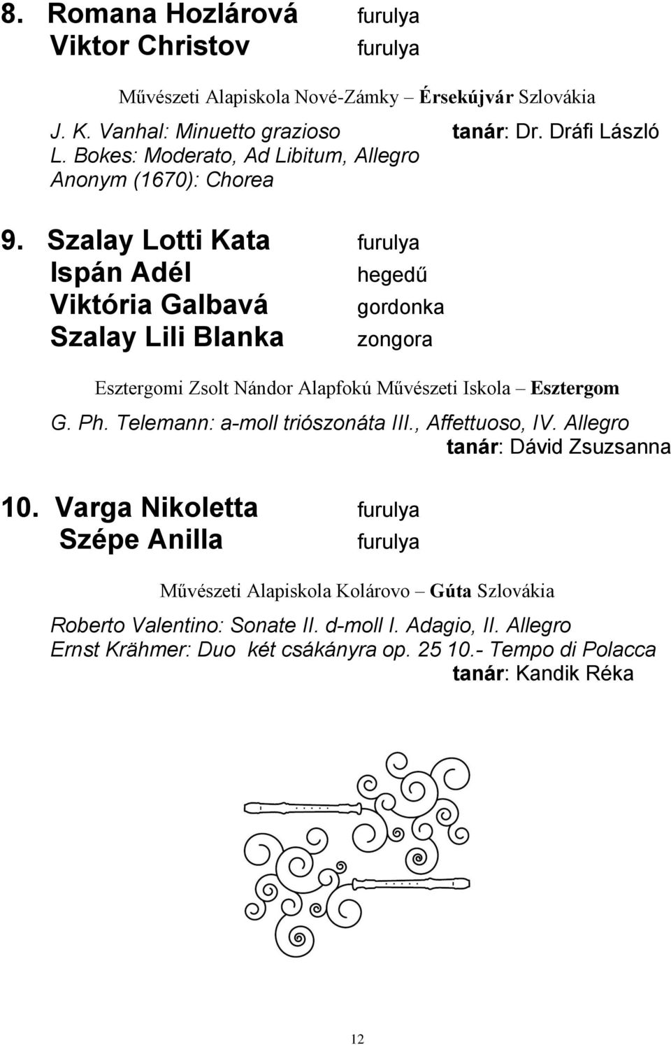 Szalay Lotti Kata Ispán Adél Viktória Galbavá Szalay Lili Blanka hegedű gordonka zongora Esztergomi Zsolt Nándor Alapfokú Művészeti Iskola Esztergom G. Ph.