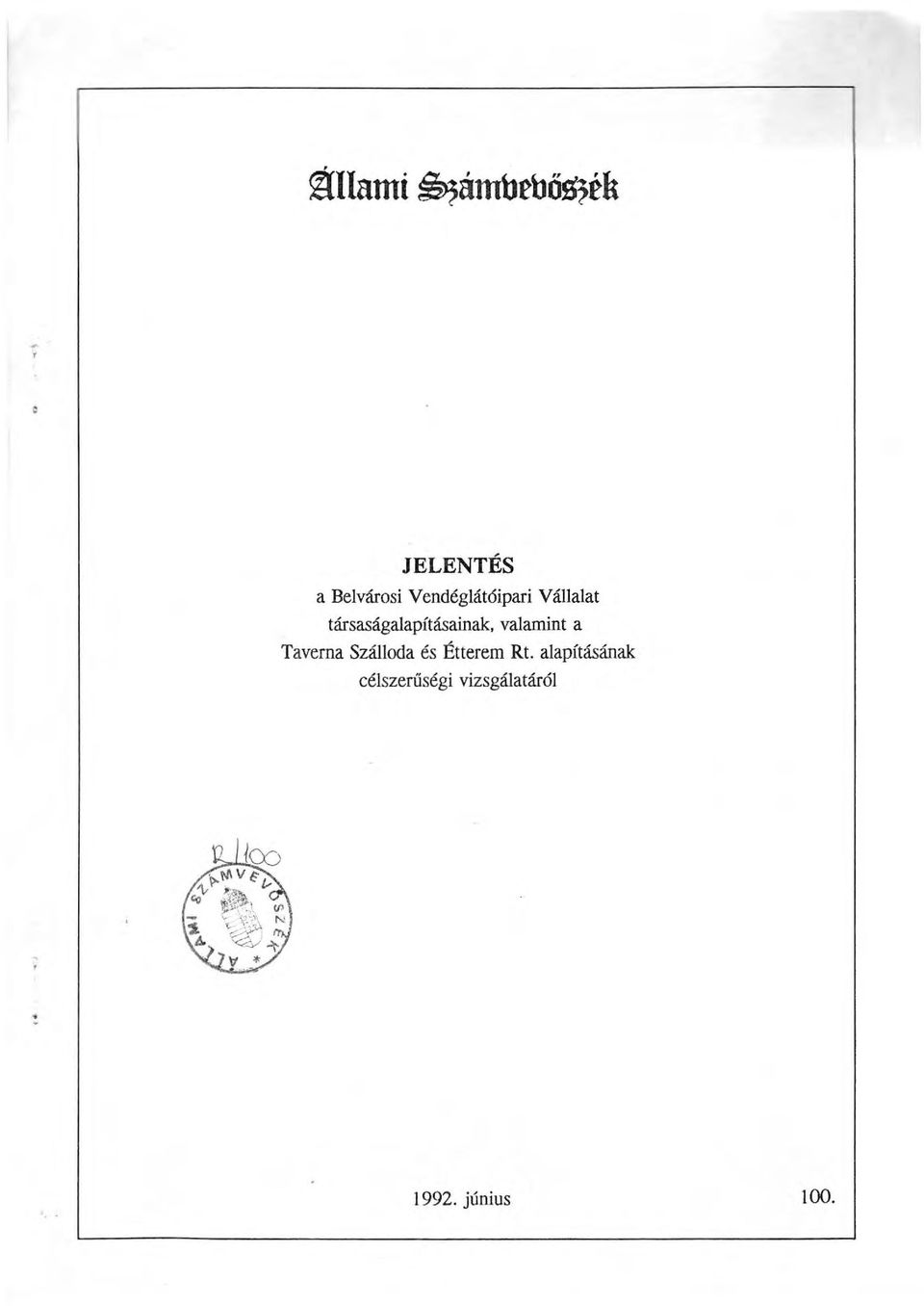 Taverna Száoda és Étterem Rt.