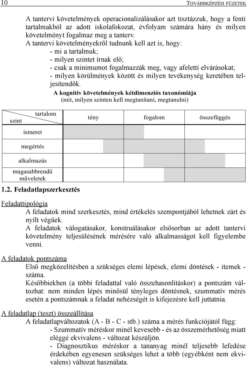 A tantervi követelményekrõl tudnunk kell azt is, hogy: - mi a tartalmuk; - milyen szintet írnak elõ; - csak a minimumot fogalmazzák meg, vagy afeletti elvárásokat; - milyen körülmények között és