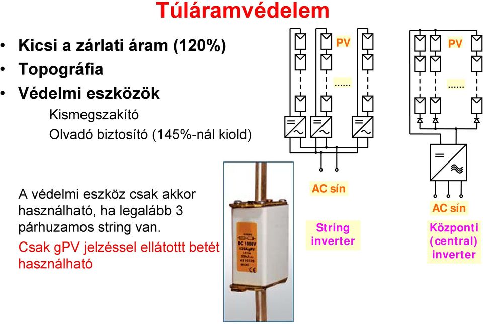 akkor használható, ha legalább 3 párhuzamos string van.