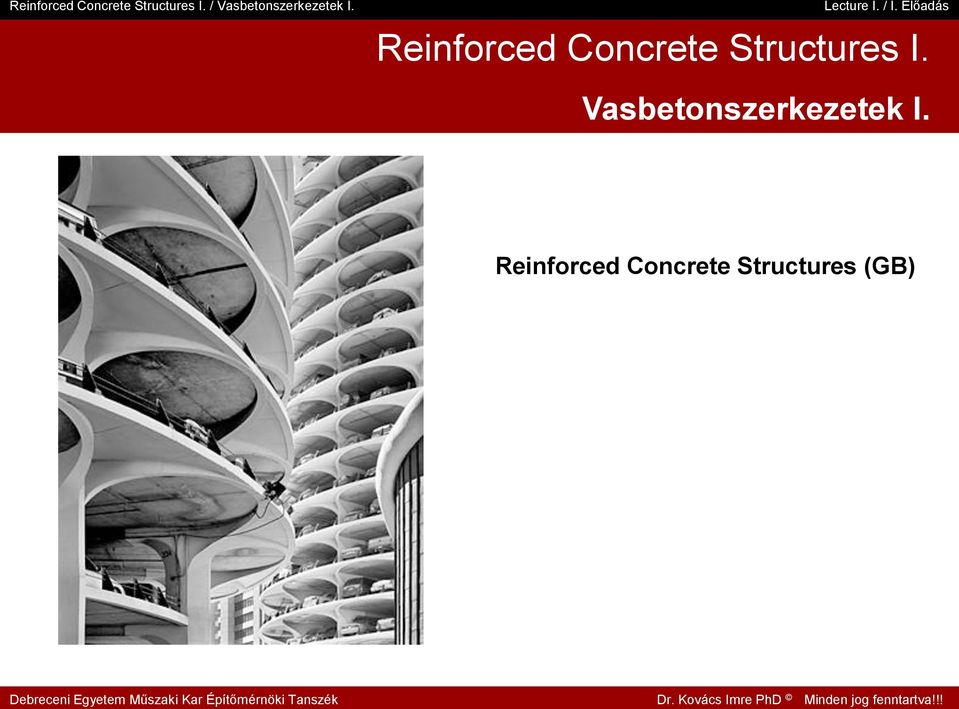 Vasbetonszerkezetek I.
