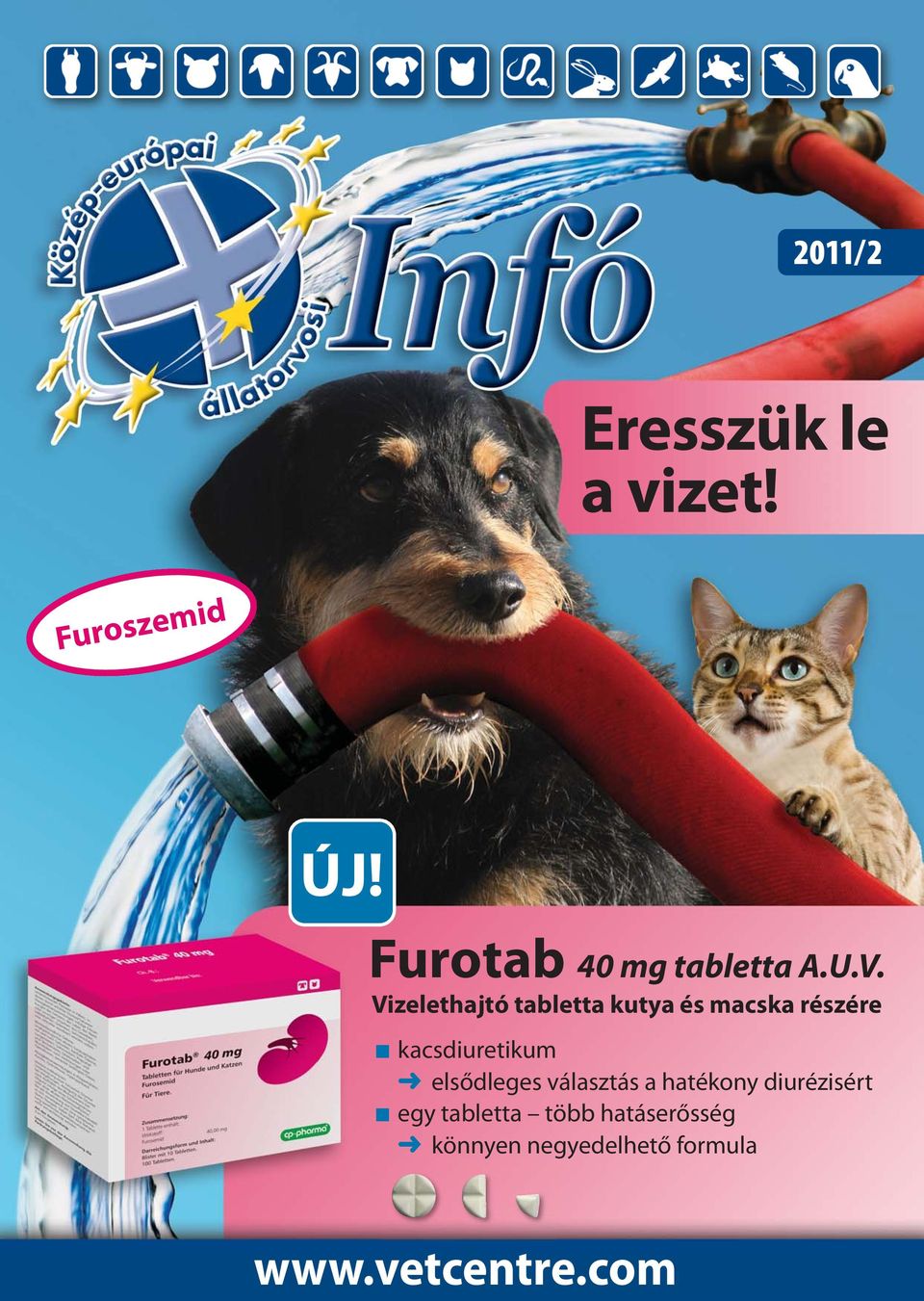 Eresszük le a vizet! ÚJ! Furotab 40 mg tabletta A.U.V /2. Furoszemid.  Vizelethajtó tabletta kutya és macska részére - PDF Ingyenes letöltés