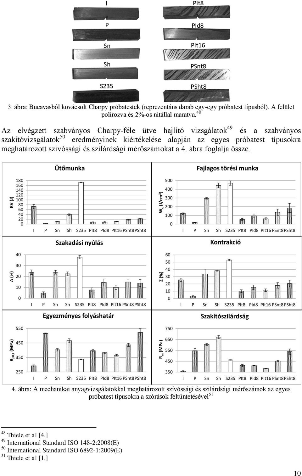 meghatározott szívóssági és szilárdsági mérőszámokat a 4.