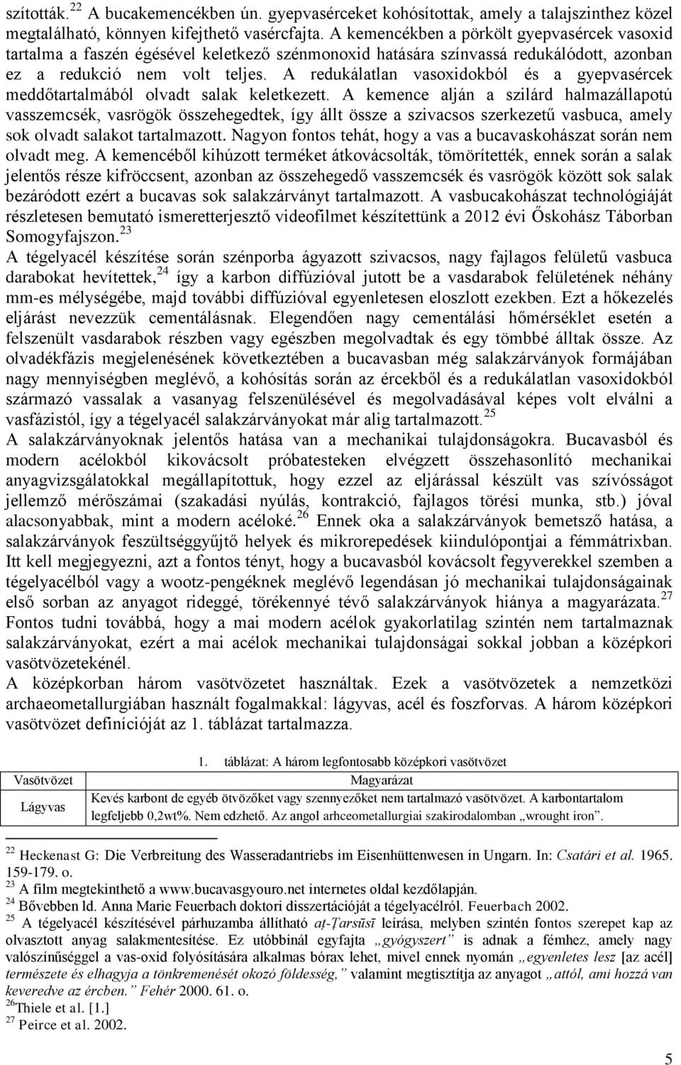 A redukálatlan vasoxidokból és a gyepvasércek meddőtartalmából olvadt salak keletkezett.
