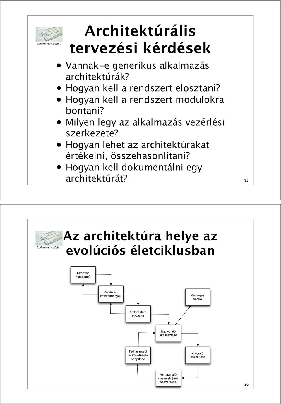 Hogyan lehet az architektúrákat értékelni, összehasonlítani? Hogyan kell dokumentálni egy architektúrát?