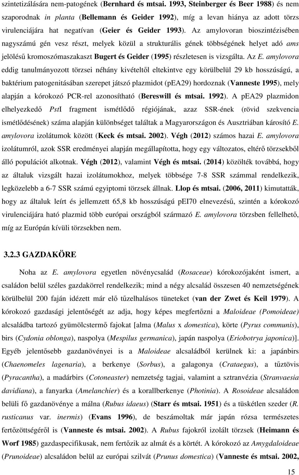 Az amylovoran bioszintézisében nagyszámú gén vesz részt, melyek közül a strukturális gének többségének helyet adó ams jelölésű kromoszómaszakaszt Bugert és Geider (1995) részletesen is vizsgálta.