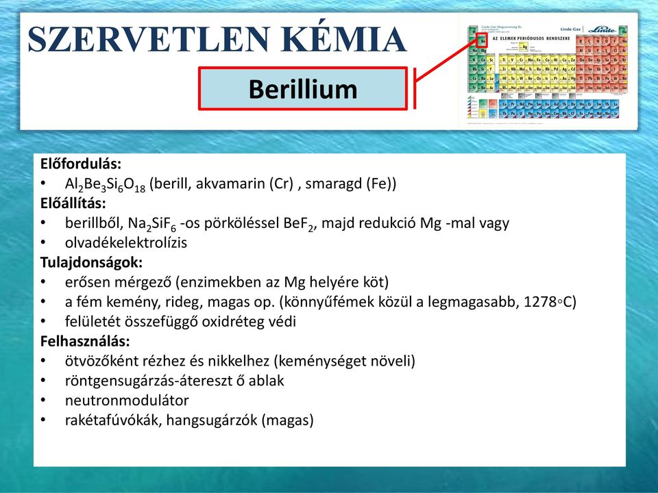 a fém kemény, rideg, magas op.
