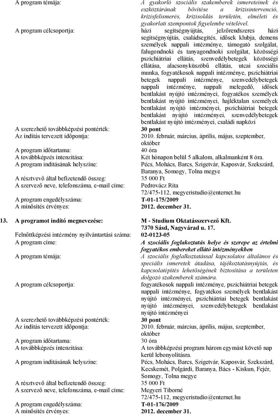 pszichiátriai ellátás, szenvedélybetegek közösségi ellátása, alacsonyküszöbű ellátás, utcai szociális munka, fogyatékosok nappali intézménye, pszichiátriai betegek nappali intézménye,