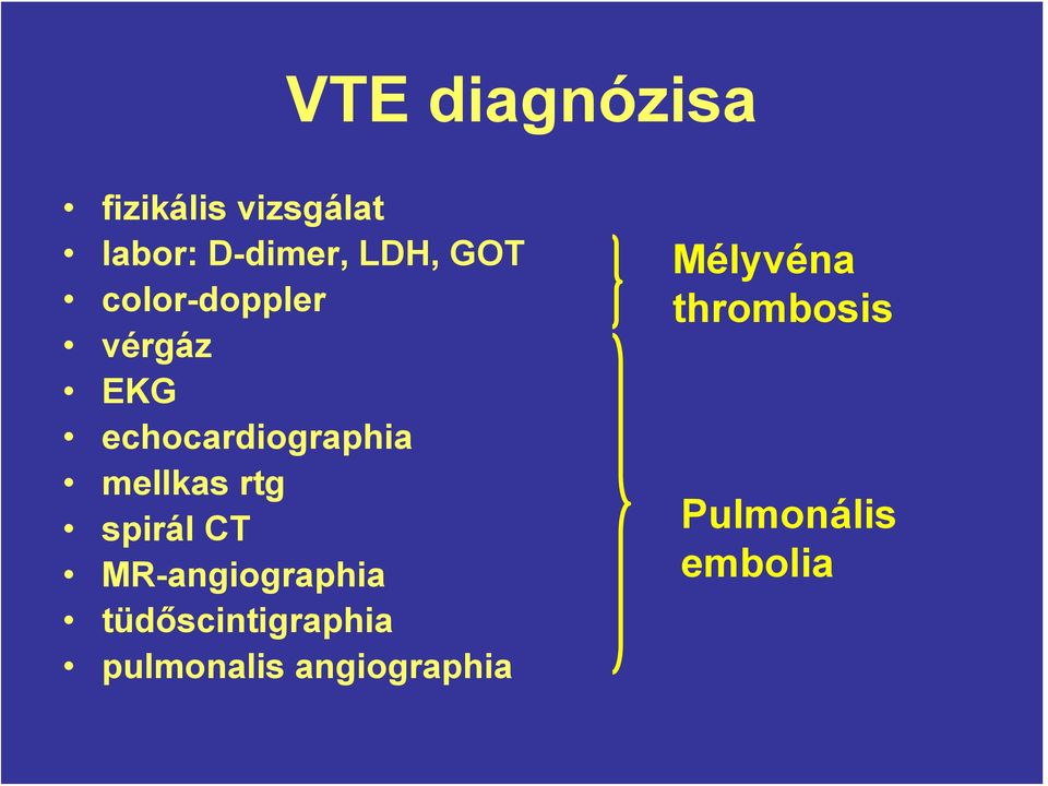 rtg spirál CT MR-angiographia tüdőscintigraphia