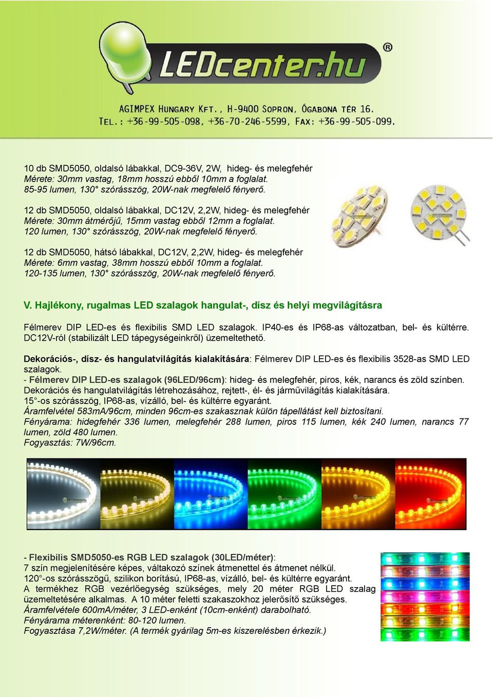 LED fényforrás katalógus - PDF Ingyenes letöltés