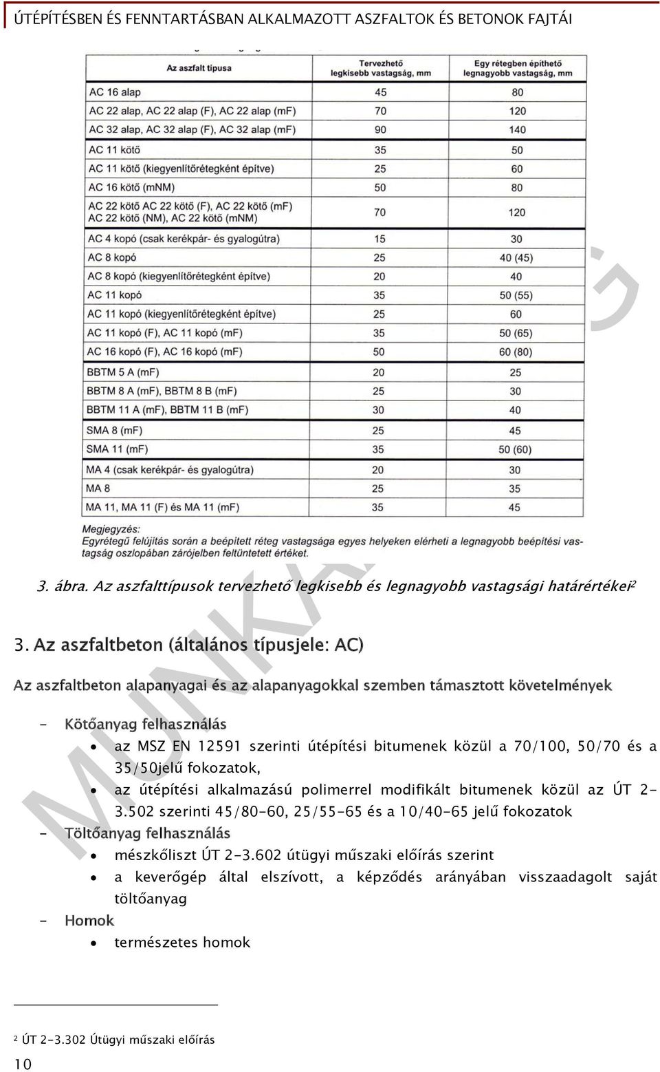 szerinti útépítési bitumenek közül a 70/100, 50/70 és a 35/50jelű fokozatok, az útépítési alkalmazású polimerrel modifikált bitumenek közül az ÚT 2-3.