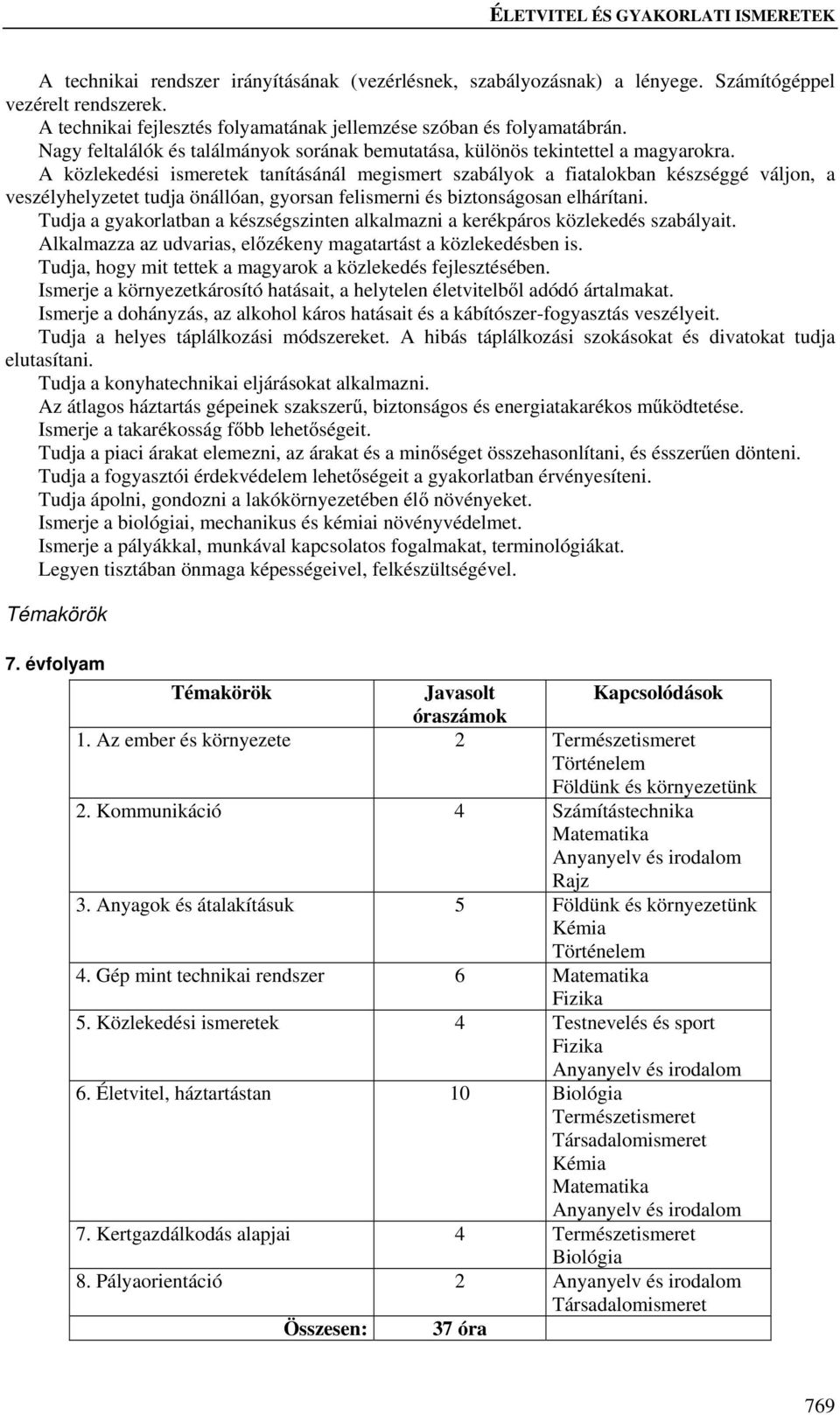 A közlekedési ismeretek tanításánál megismert szabályok a fiatalokban készséggé váljon, a veszélyhelyzetet tudja önállóan, gyorsan felismerni és biztonságosan elhárítani.