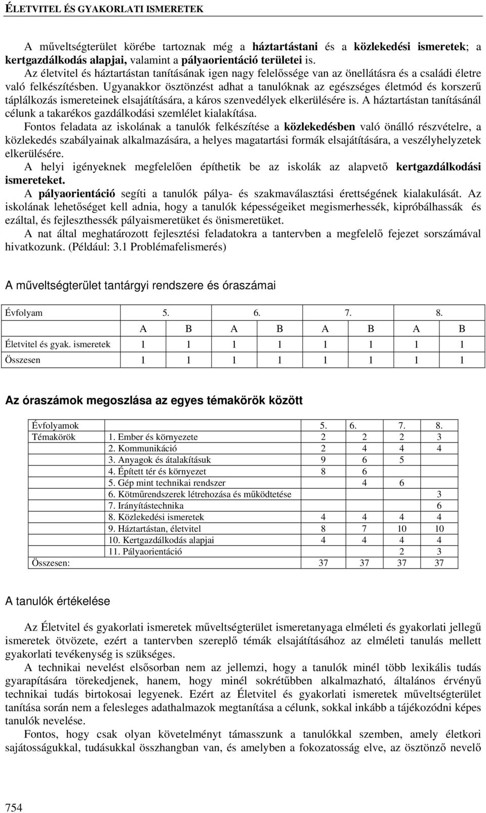 Ugyanakkor ösztönzést adhat a tanulóknak az egészséges életmód és korszerű táplálkozás ismereteinek elsajátítására, a káros szenvedélyek elkerülésére is.