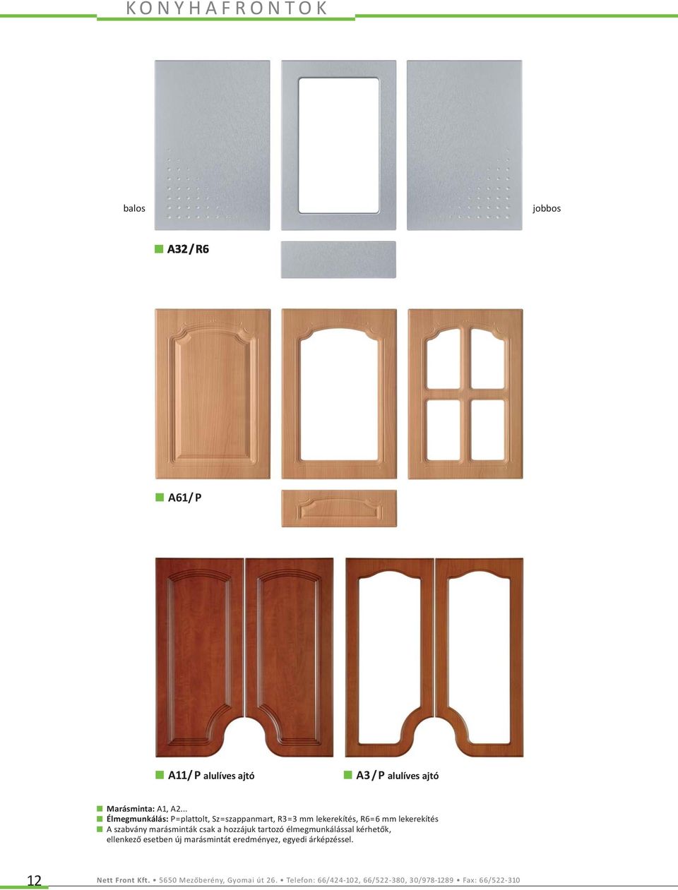 Nett Front TERMÉKKATALÓGUS - PDF Free Download