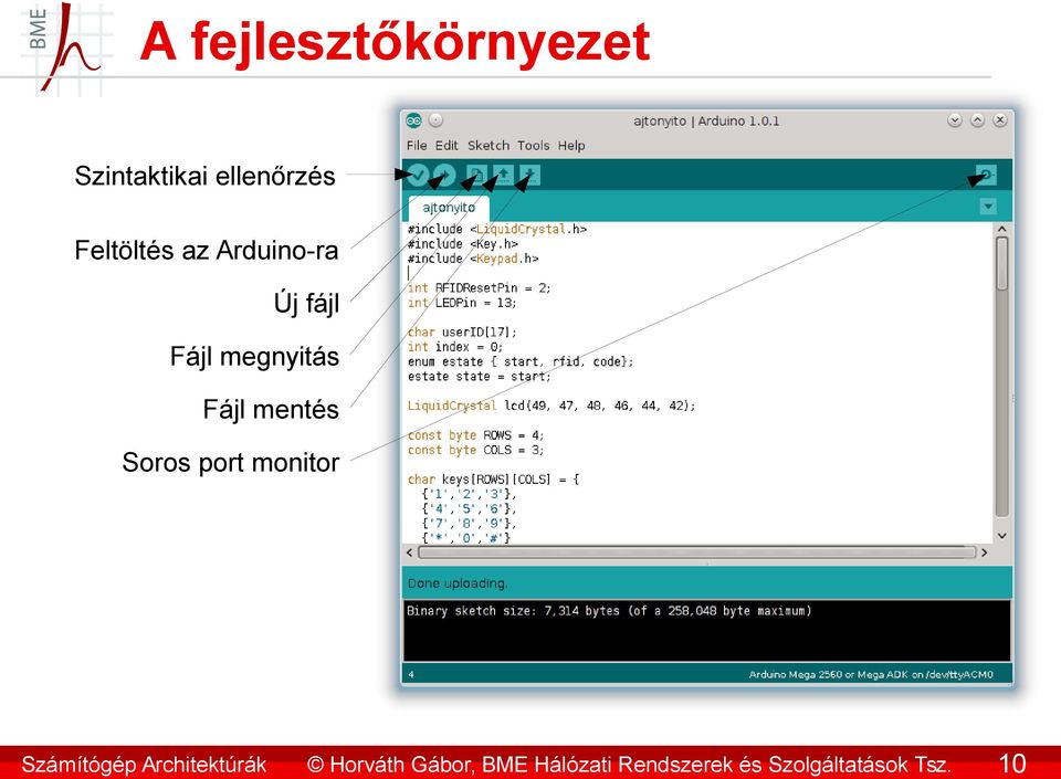 Feltöltés az Arduino-ra Új fájl