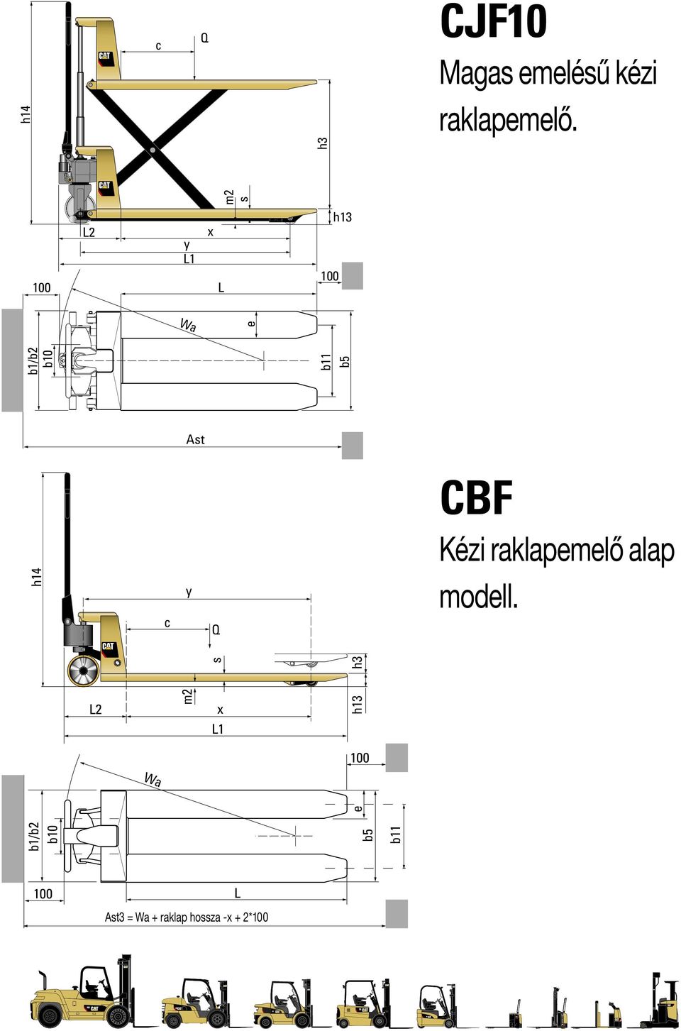 c y Q CBF Kézi raklapemelő alap modell.