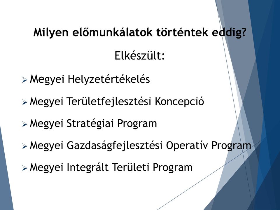 Területfejlesztési Koncepció Megyei Stratégiai