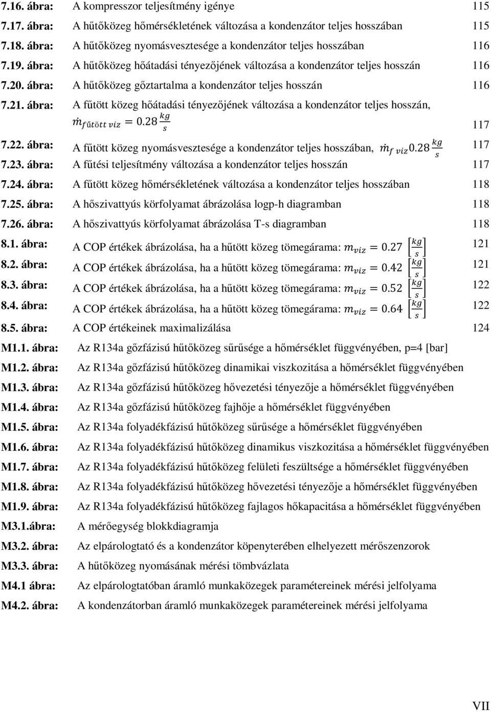 ábra: A hűtőközeg gőztartalma a kondenzátor teljes hosszán 116 7.21. ábra: A fűtött közeg hőátadási tényezőjének változása a kondenzátor teljes hosszán, ű ö =0.28 117 7.22.