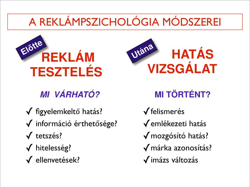 hitelesség? ellenvetések? Utána HATÁS VIZSGÁLAT MI TÖRTÉNT?