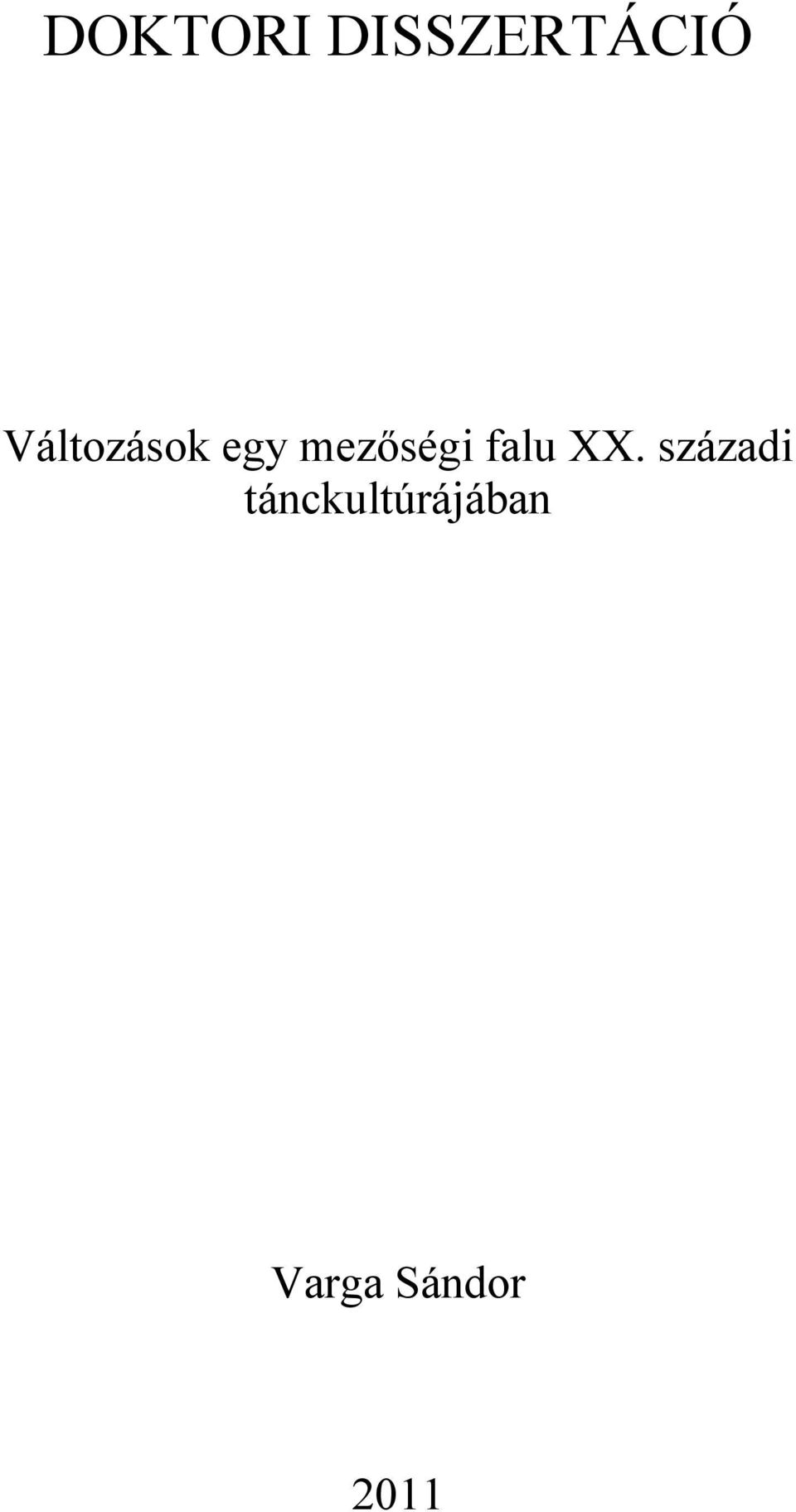 falu XX.