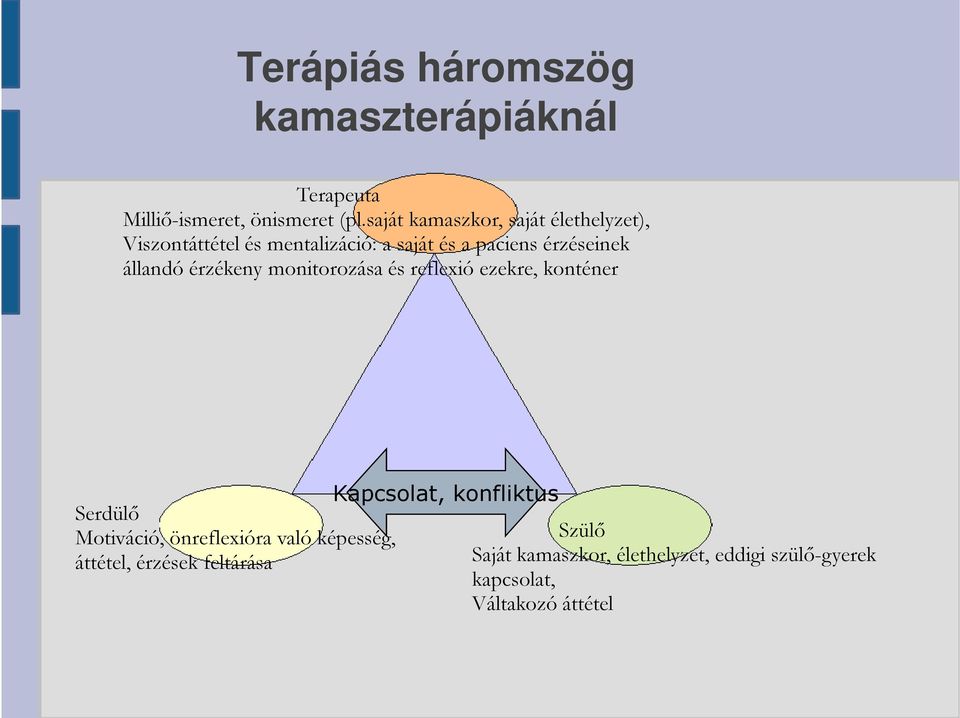 állandó érzékeny monitorozása és reflexió ezekre, konténer Serdülő Motiváció, önreflexióra való