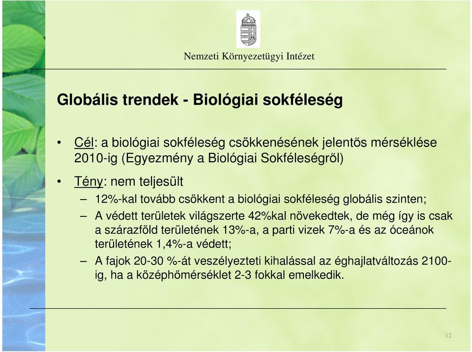 világszerte 42%kal növekedtek, de még így is csak a szárazföld területének 13%-a, a parti vizek 7%-a és az óceánok területének