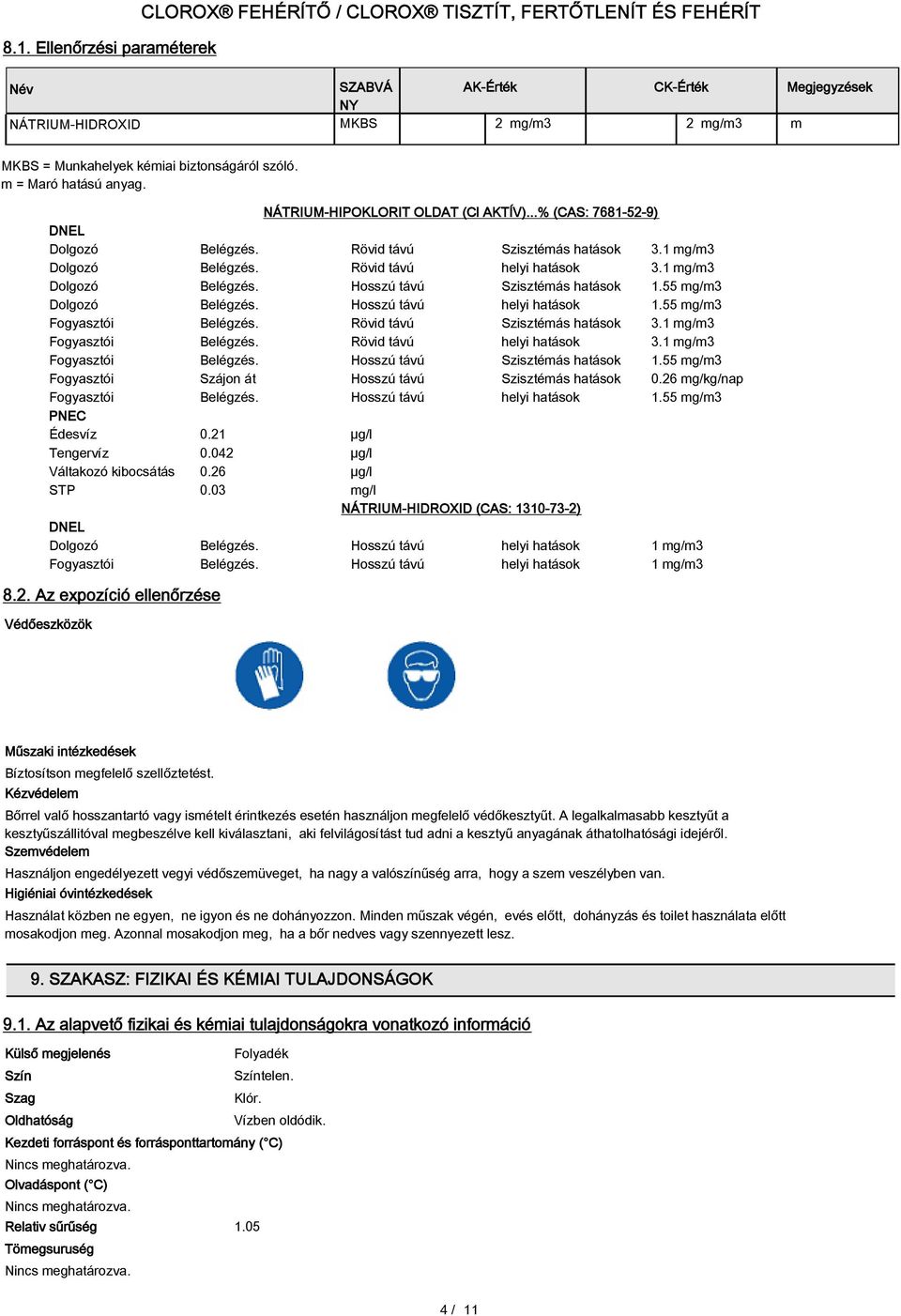 Hosszú távú helyi hatások 1.55 mg/m3 Fogyasztói Belégzés. Rövid távú Szisztémás hatások 3.1 mg/m3 Fogyasztói Belégzés. Rövid távú helyi hatások 3.1 mg/m3 Fogyasztói Belégzés. Hosszú távú Szisztémás hatások 1.