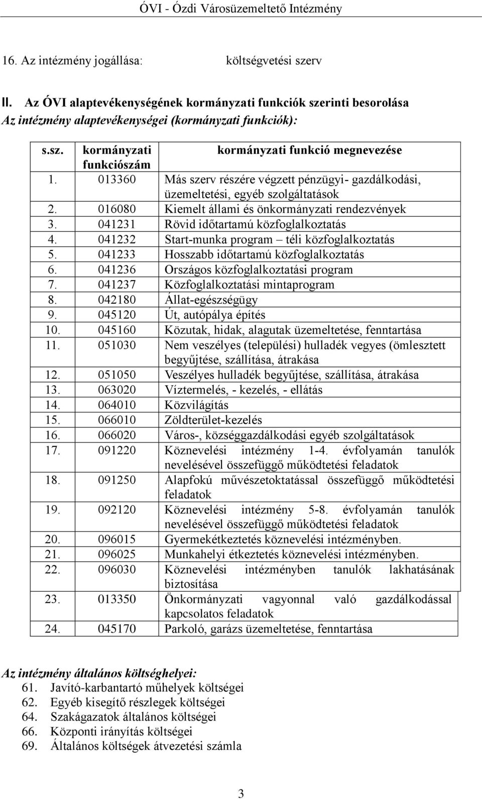 041232 Start-munka program téli közfoglalkoztatás 5. 041233 Hosszabb időtartamú közfoglalkoztatás 6. 041236 Országos közfoglalkoztatási program 7. 041237 Közfoglalkoztatási mintaprogram 8.
