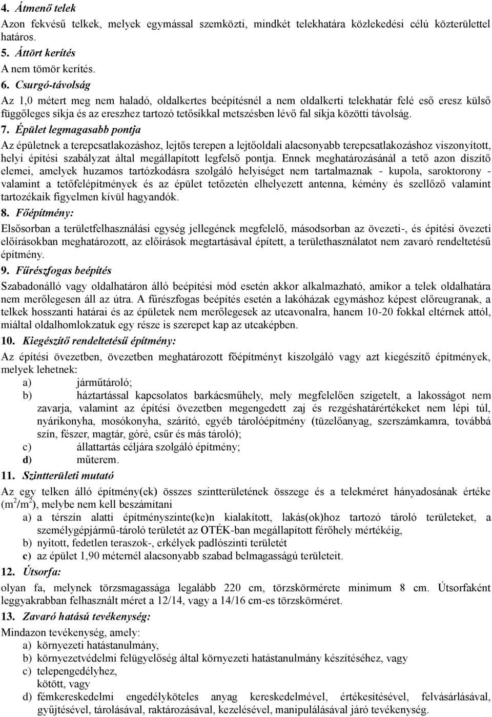 közötti távolság. 7.
