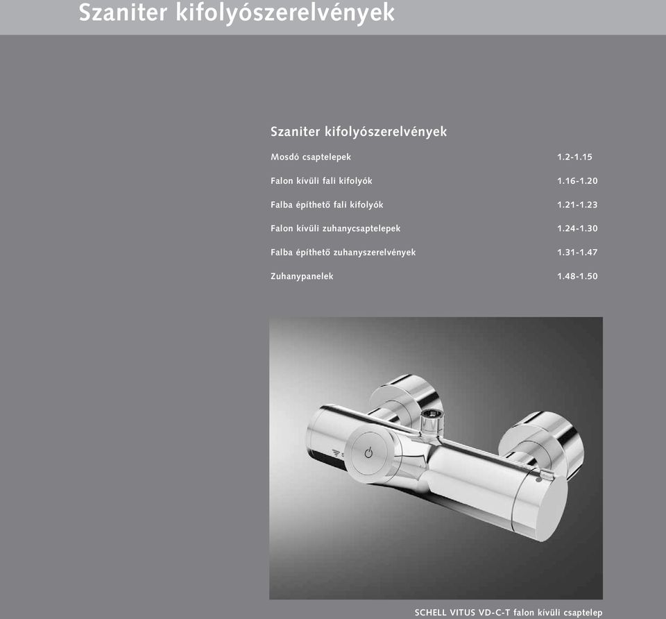 21-1.23 Falon kívüli zuhanycsaptelepek 1.24-1.