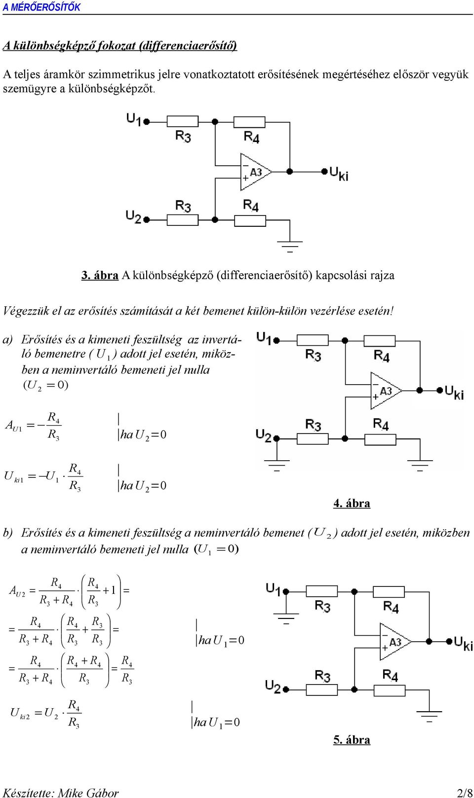 MÉRŐERŐSÍTŐK EREDŐ FESZÜLTSÉGERŐSÍTÉSE - PDF Free Download