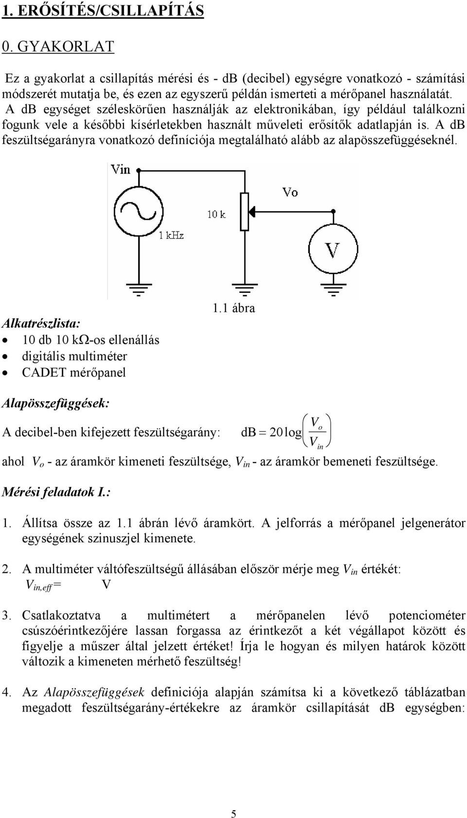 ANALÓG ELEKTRONIKA LABORATÓRIUMI GYAKORLATOK - PDF Ingyenes letöltés