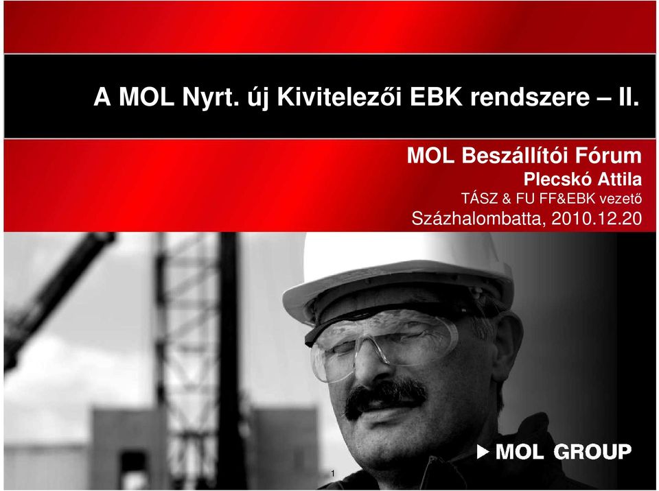 MOL Beszállítói Fórum Plecskó