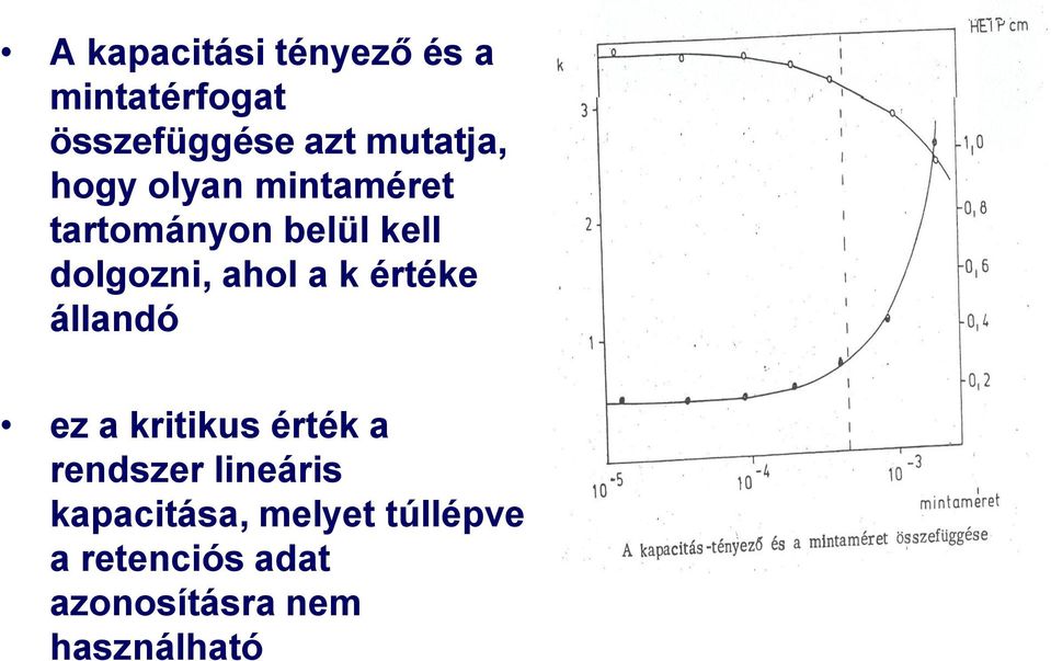 ahol a k értéke állandó ez a kritikus érték a rendszer lineáris