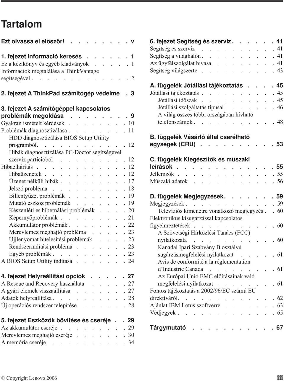 ThinkPad R60 Üzemeltetési és hibajavítási kézikönyv - PDF Ingyenes letöltés